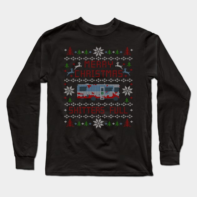 Merry Christmas Vacation Shitters Full Long Sleeve T-Shirt by TeeCreations